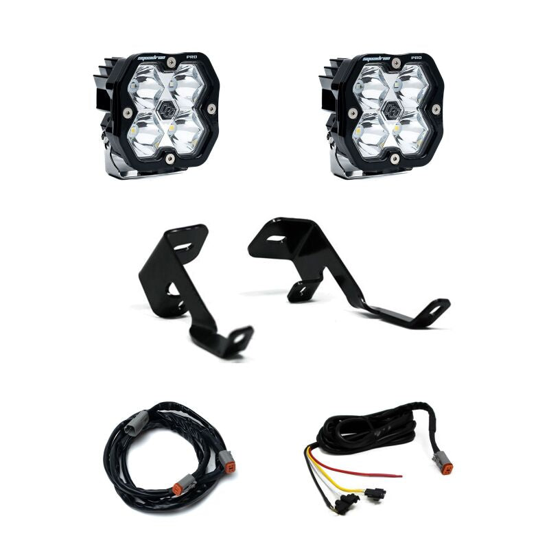 Baja Designs 15-20 Ford F-150 / 17-20 Ford Raptor Squadron Pro 2.0 A-Pillar Kit (Spot) - Clear Light Bars & Cubes Baja Designs