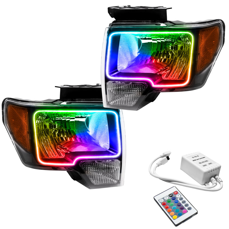 Oracle 09-14 Ford F-150 LED HL - Black - ColorSHIFT w/ Simple Controller Headlights ORACLE Lighting