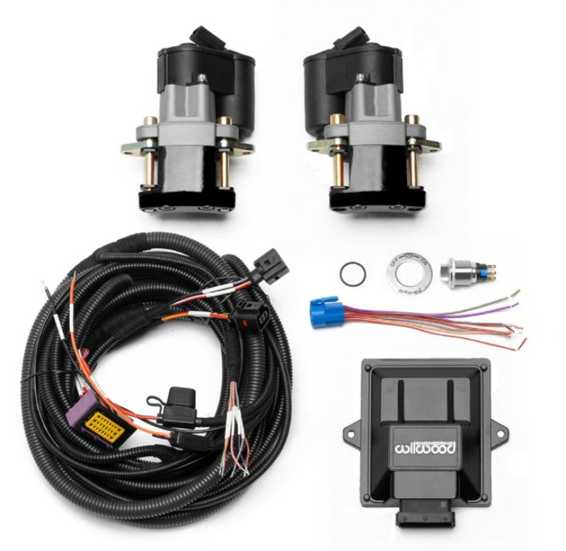 Wilwood Electronic Parking Brake Rear Retrofit Brake Kit - Black Powder Coat Caliper Brake Calipers - Perf Wilwood