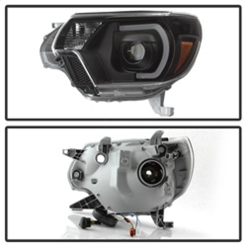xTune Toyota Tacoma 12-15 Headlights - Light Bar DRL - Black PRO-JH-TTA12-LBDRL-BK Headlights SPYDER