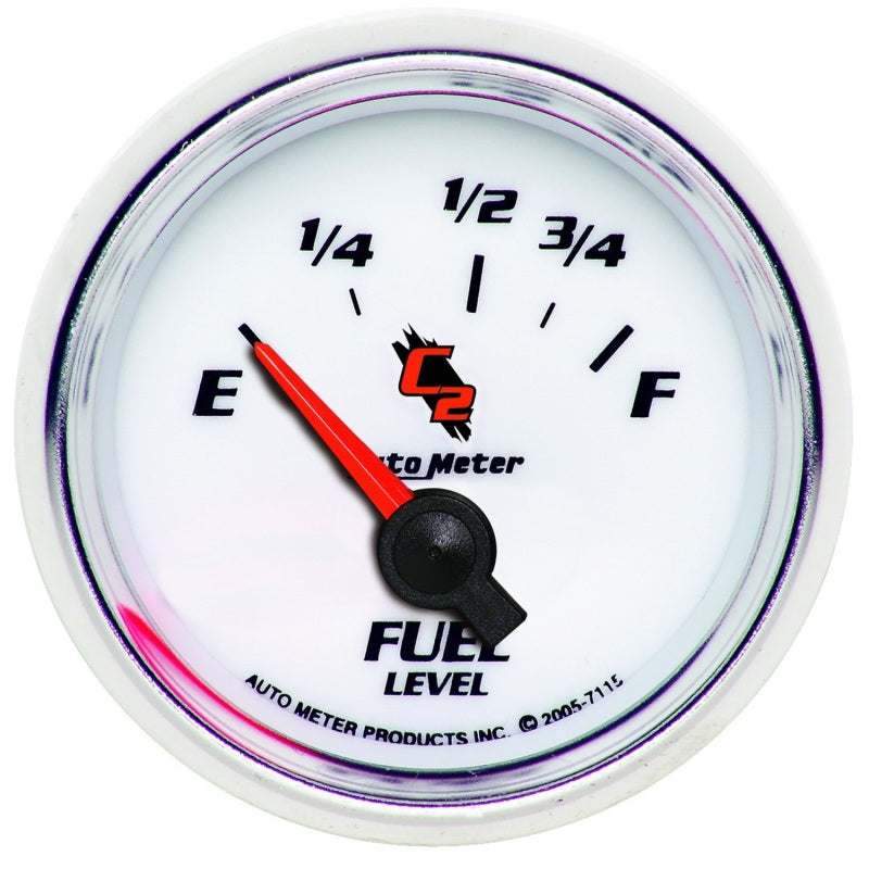 AutoMeter Gauge Fuel Level 2-1/16in. 73 Ohm(e) to 10 Ohm(f) Elec C2 Gauges AutoMeter