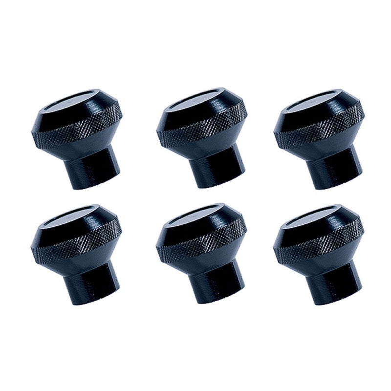Rugged Ridge Billet Aluminum Dash Knob Set Black 76-86 Jeep CJ Dash & Interior Trim Rugged Ridge