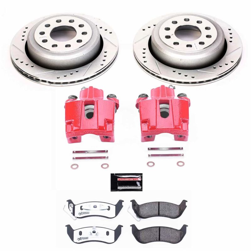 Power Stop 03-11 Lincoln Town Car Rear Z26 Street Warrior Brake Kit w/Calipers Brake Kits - Performance D&S PowerStop