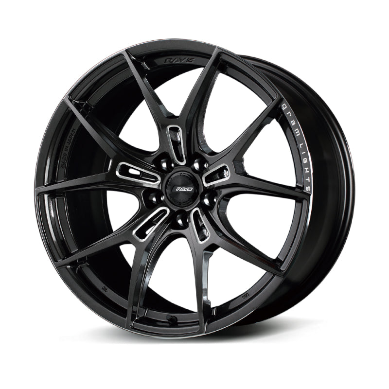 Gram Lights 57FXZ 19x8.5 +32 5x112 Super Dark Gunmetal and Machining Rim Edge DC Wheel Wheels - Cast Gram Lights