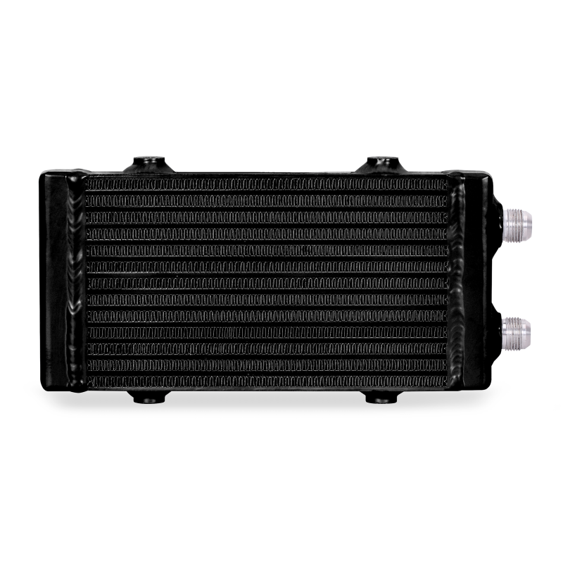 Mishimoto Universal Small Bar and Plate Dual Pass Black Oil Cooler Oil Coolers Mishimoto