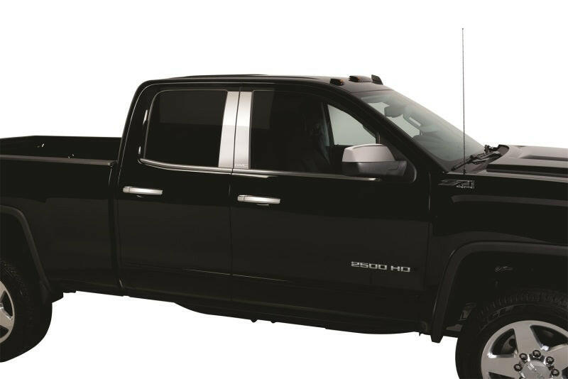 Putco 14-14 Chevrolet Silverado HD - (Ext Cab) - 4pcs Stainless Steel Pillar Posts Classic Exterior Trim Putco