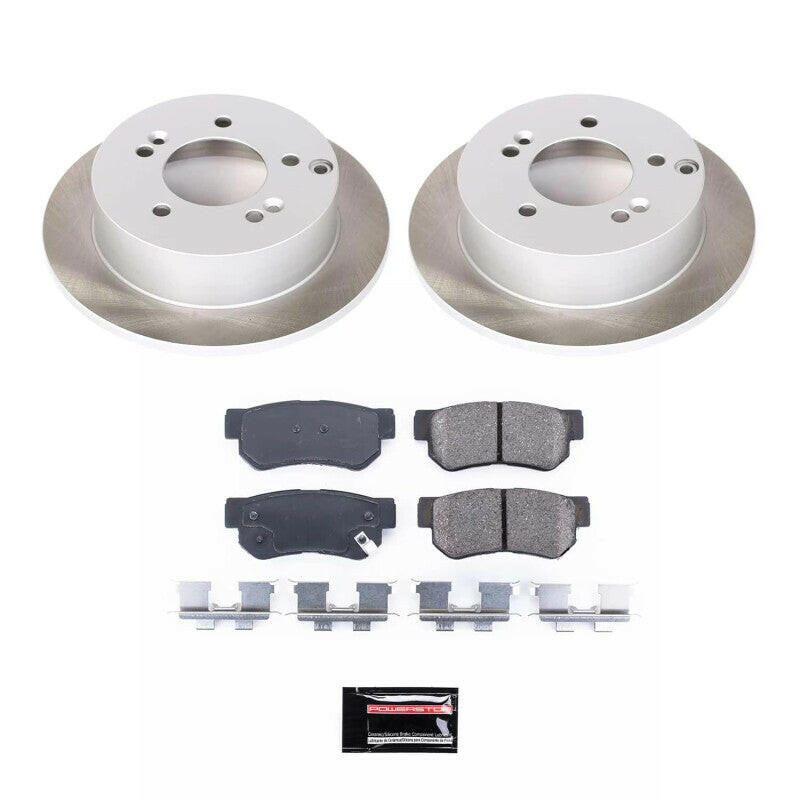 Power Stop 05-10 Kia Sportage Rear Semi-Coated Rotor Kit Brake Kits - Performance Blank PowerStop