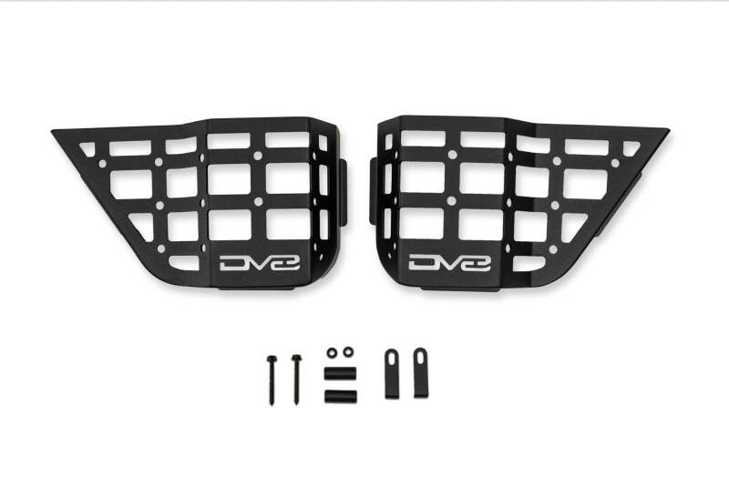 DV8 Offroad 11-18 Jeep Wrangler JK 4 Door Only Rear Door Pocket Molle Panels - Black Exterior Trim DV8 Offroad