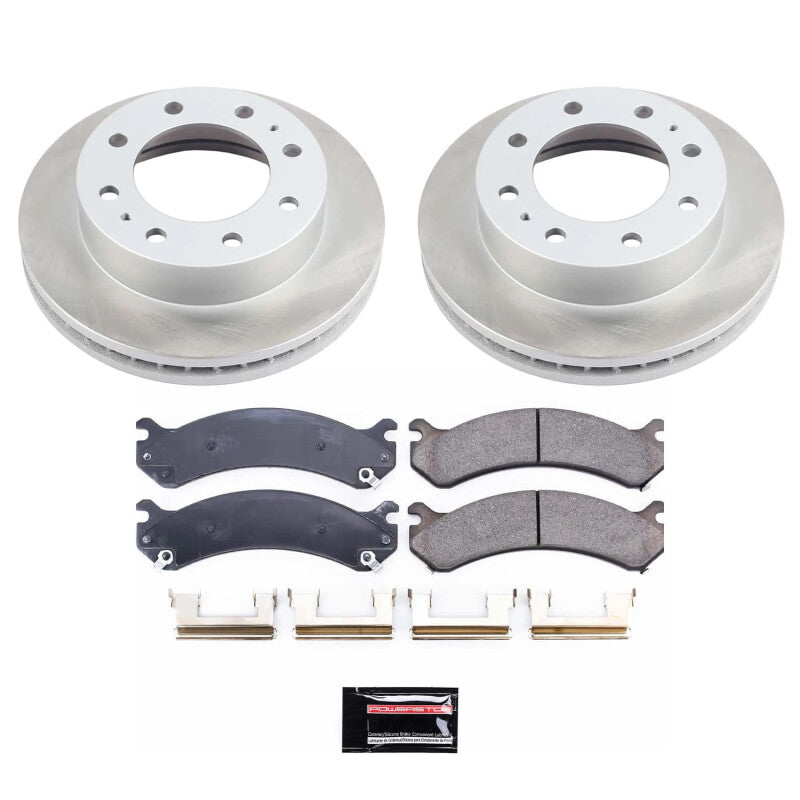 Power Stop 07-10 GMC Sierra 3500 HD Front Semi-Coated Rotor Kit Brake Kits - Performance Blank PowerStop
