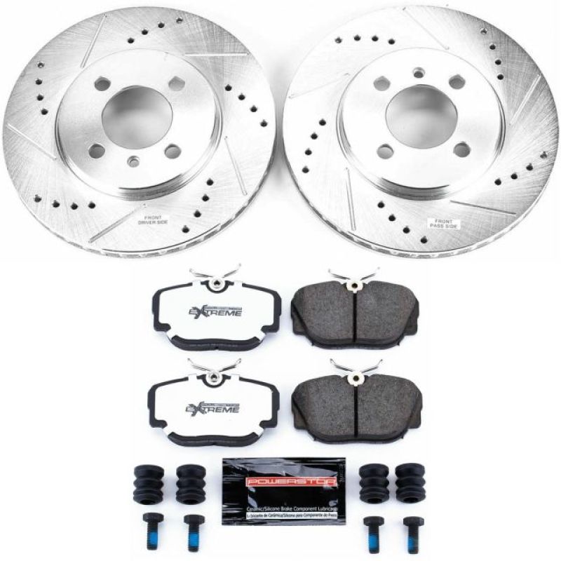 Power Stop 91-92 BMW 318i Front Z26 Street Warrior Brake Kit Brake Kits - Performance D&S PowerStop