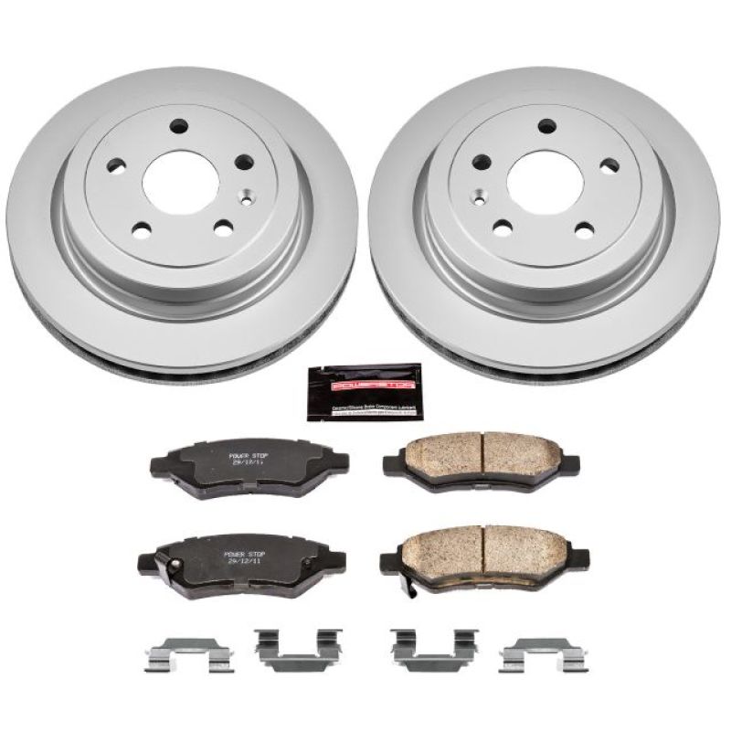 Power Stop 08-14 Cadillac CTS Rear Z17 Evolution Geomet Coated Brake Kit Brake Kits - Performance Blank PowerStop