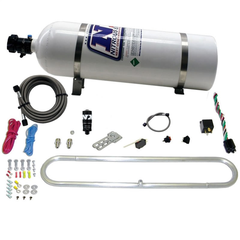 Nitrous Express N-Tercooler System w/15lb Bottle (Remote Mount Solenoid) Intercooler Sprayers Nitrous Express