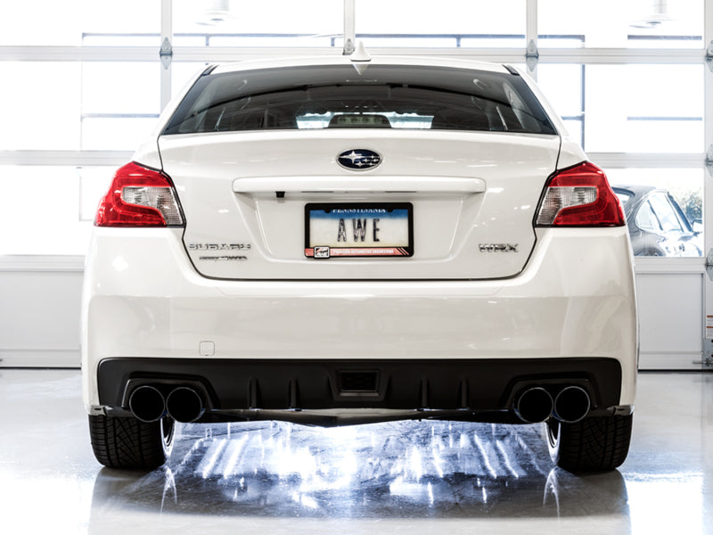AWE Tuning Subaru WRX/STI VA/GV Sedan Track Edition Exhaust - Diamond Black Tips (102mm) Catback AWE Tuning