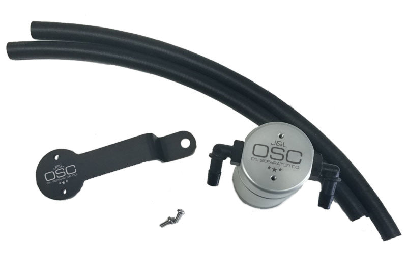 J&L 13-19 Ford Fusion 2.0L EcoBoost Passenger Side Oil Separator 3.0 - Clear Anodized Oil Separators J&L