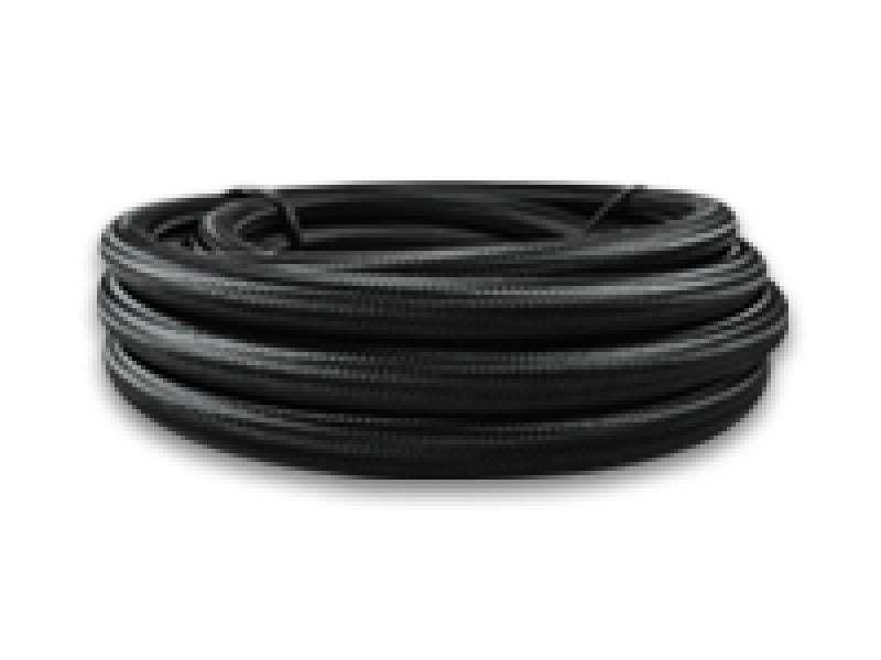 Vibrant -6 AN Black Nylon Braided Flex Hose .56in ID (150 foot roll) Hoses Vibrant