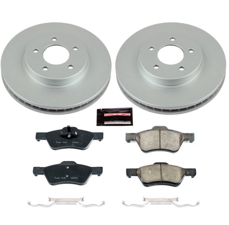 Power Stop 10-12 Ford Escape Front Z17 Evolution Geomet Coated Brake Kit Brake Kits - Performance Blank PowerStop