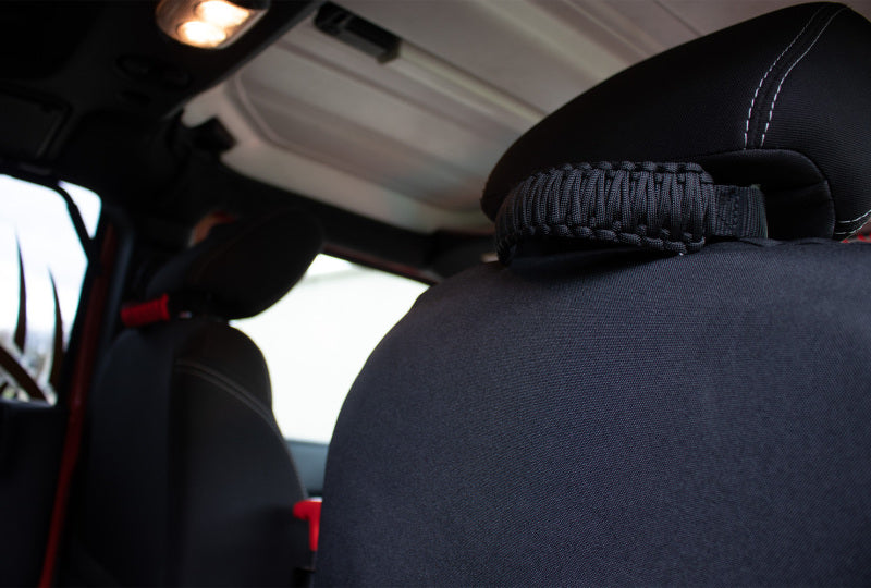 Fishbone Offroad Head Rest Paracord Grab Handles - Black Dash & Interior Trim Fishbone Offroad