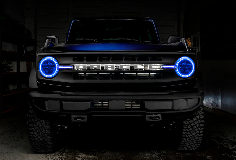 Oracle 21-22 Ford Bronco Headlight Halo Kit w/DRL Bar - Base Headlights -w/2.0 Controller Headlights ORACLE Lighting