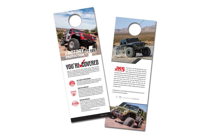 JKS Manufacturing Warranty Hangtags - 25pcs Shirts JKS Manufacturing