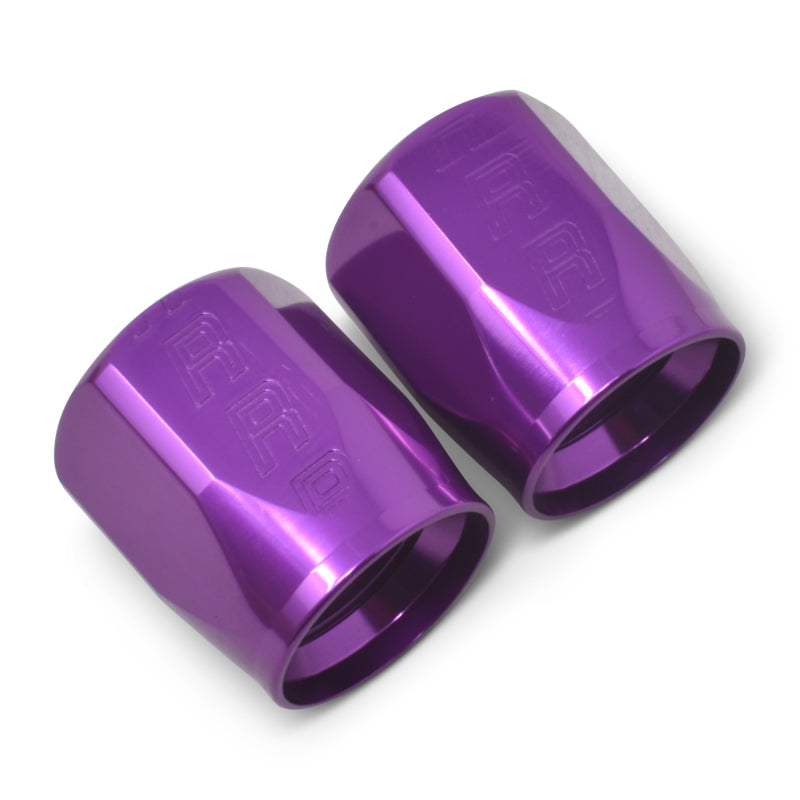 Russell Performance 2-Piece -8 AN Anodized Full Flow Swivel Hose End Sockets (Qty 2) - Purple Fittings Russell