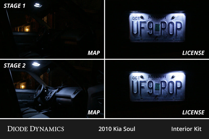 Diode Dynamics 14-19 Kia Soul Interior LED Kit Cool White Stage 2 Dash & Interior Trim Diode Dynamics