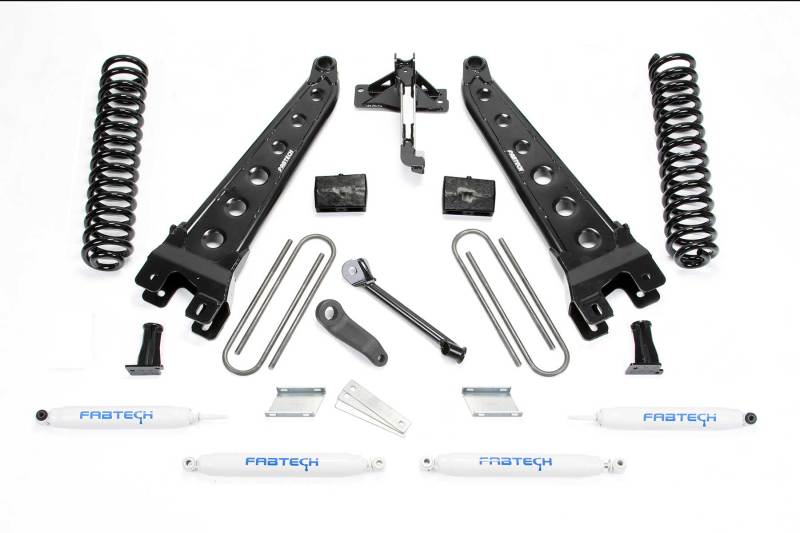 Fabtech 17-21 Ford F250/F350 4WD Gas 4in Rad Arm Sys w/Coils & Perf Shks Lift Kits Fabtech