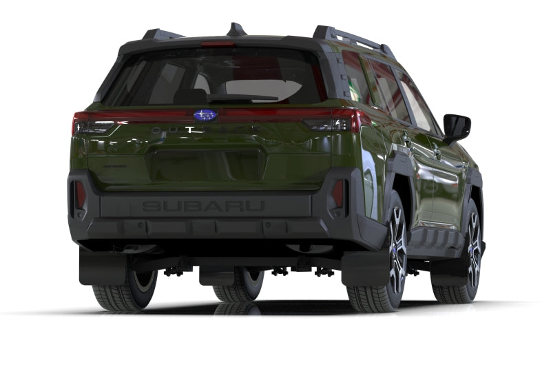 Rally Armor 2026 Subaru Outback (Incl. Wilderness) Black Mud Flap - Metallic Black Logo Mud Flaps Rally Armor