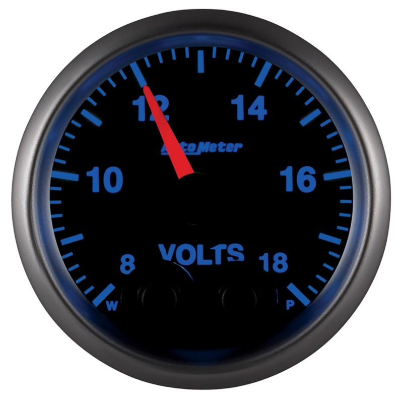 Autometer Elite 52.4mm Peak & Warn w/ Electronic Control 8-18 Volt Voltmeter Gauges AutoMeter