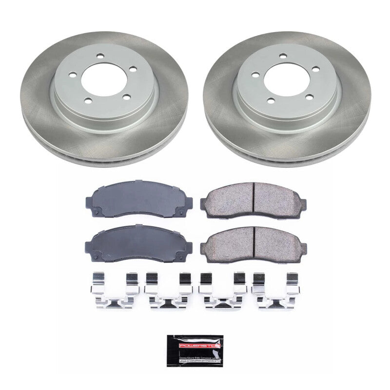 Power Stop 02-05 Mercury Mountaineer Front Semi-Coated Rotor Kit Brake Kits - Performance Blank PowerStop
