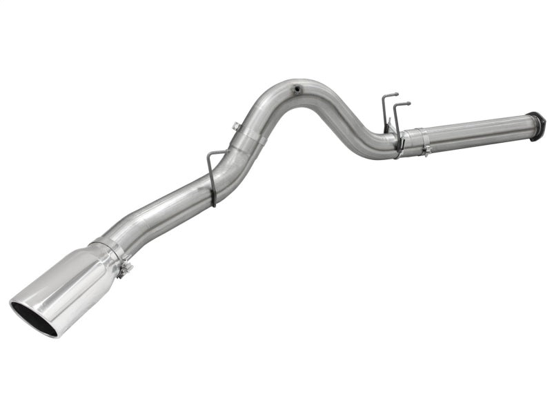 aFe MACHForce XP Exhaust 5in DPF-Back SS Exh 2015 Ford Turbo Diesel V8 6.7L Polished Tip DPF Back aFe