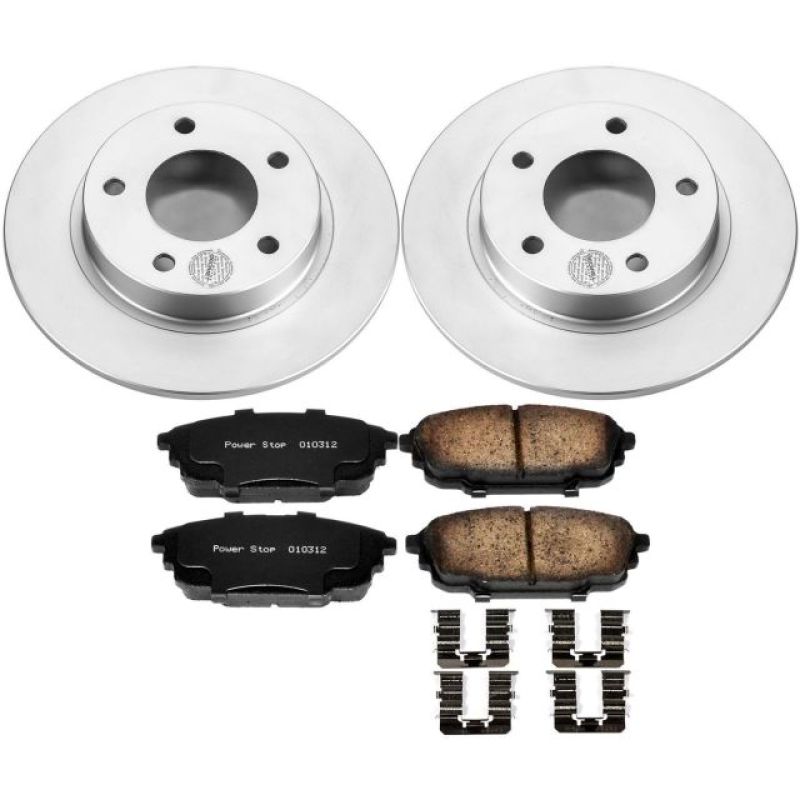 Power Stop 01-03 Mazda Protege Rear Z17 Evolution Geomet Coated Brake Kit Brake Kits - Performance Blank PowerStop