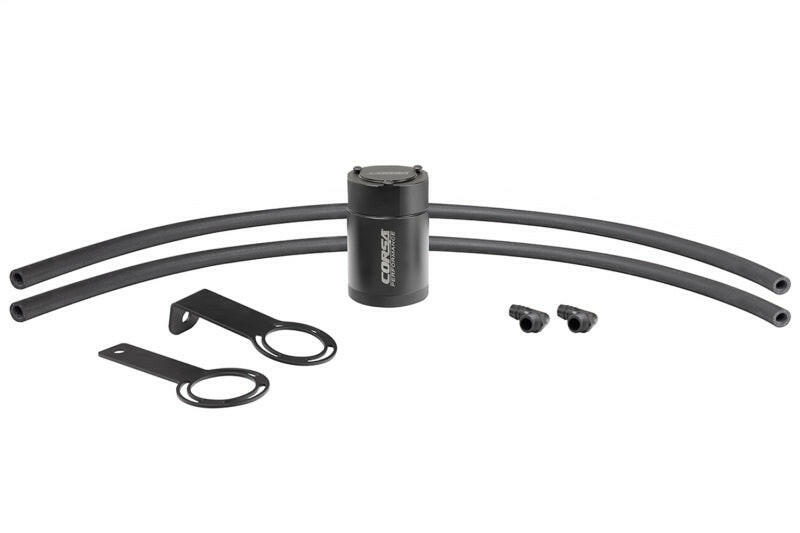 Corsa 1/2in Universal 3 oz Aluminum Oil Catch Can with Mounting Brackets Oil Catch Cans CORSA Performance