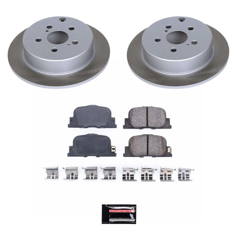 Power Stop 05-10 Scion tC Rear Semi-Coated Rotor Kit Brake Kits - Performance Blank PowerStop