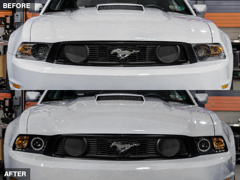 Raxiom 10-12 Ford Mustang w/ Headlights CCFL Halo Projector Headlights- Black Housing (Clear Lens) Headlights Raxiom