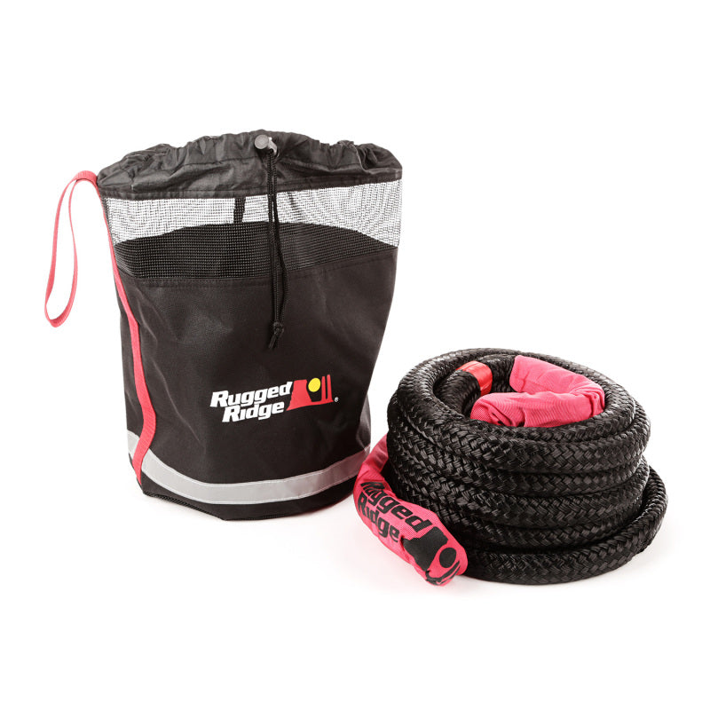 Rugged Ridge Kinetic Recovery Rope with Cinch Storage Bag Recovery Boards Rugged Ridge