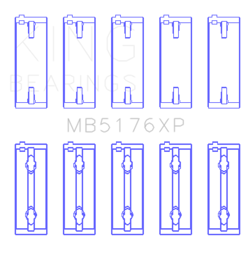 King Engine Bearings Mitsubishi 4G91/4G92/4G93 16V (Size STDX) Crankshaft Main Bearing Set Bearings King Engine Bearings
