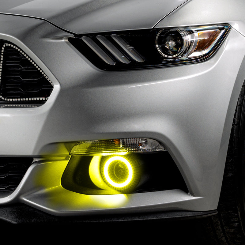 Oracle 15-17 Ford Mustang Dynamic RGB+A Projector Surface Mount Fog Light Halo Kit - Fog Lights ORACLE Lighting