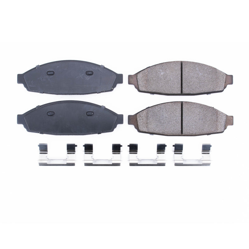 Power Stop 03-11 Ford Crown Victoria Front Z17 Evolution Ceramic Brake Pads w/Hardware Brake Pads - OE PowerStop