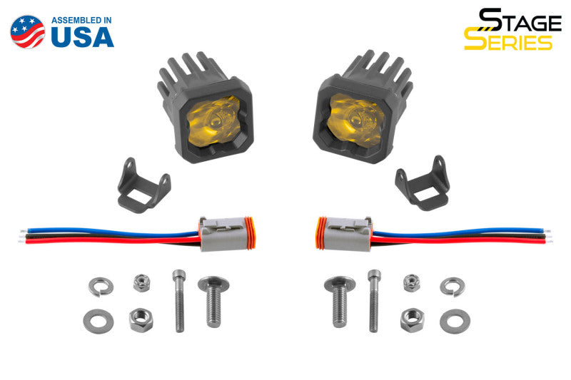 Diode Dynamics Stage Series C1 LED Pod Pro - Yellow Wide Standard ABL (Pair) Light Accessories and Wiring Diode Dynamics