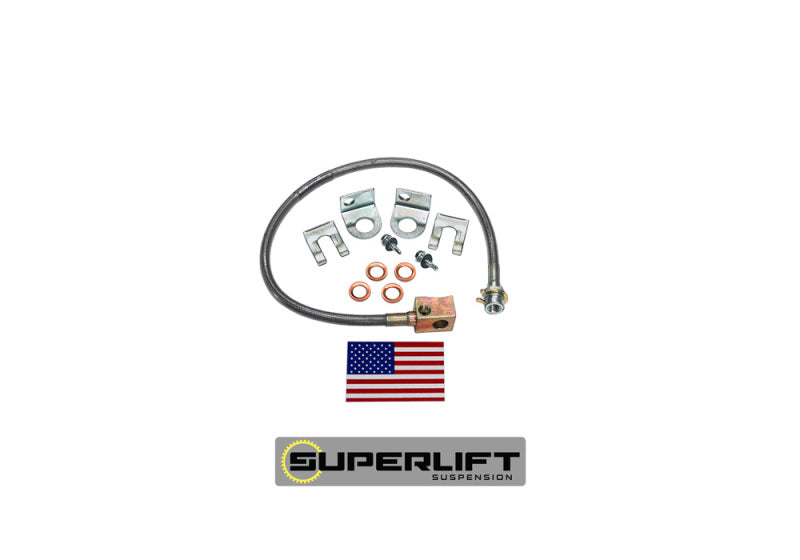 Superlift 97-05 Jeep Wrangler TJ w/ 4-6in Lift Kit (Single) Bullet Proof Brake Hose Brake Line Kits Superlift