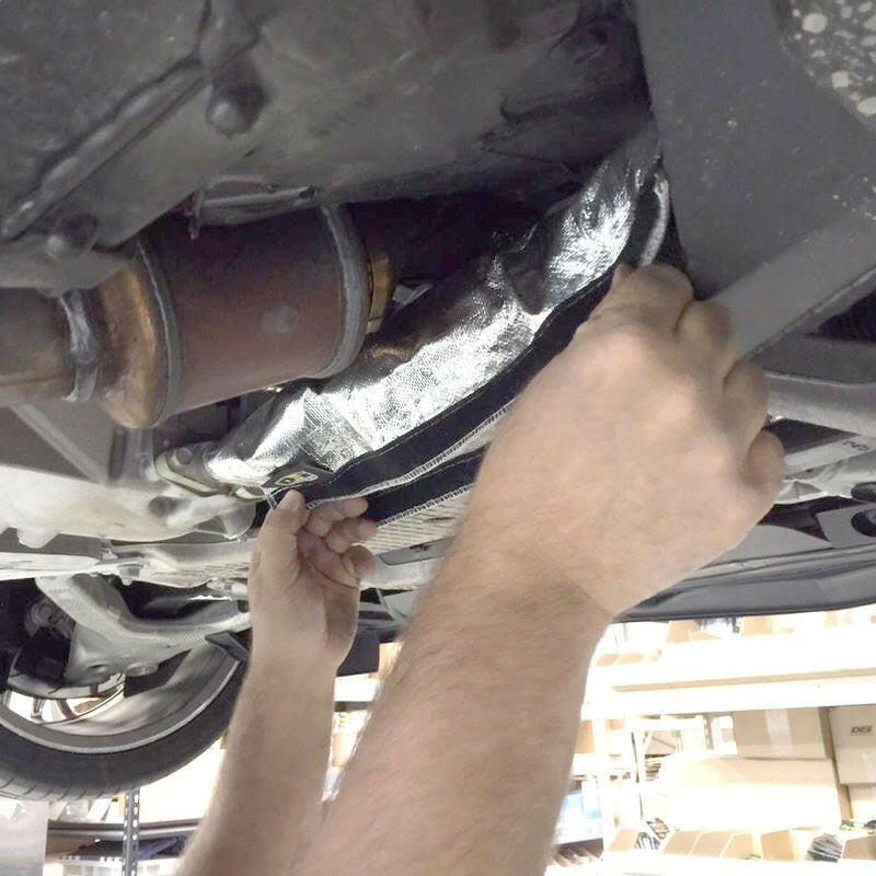 DEI Corvette C7 Oil Cooler Line Sleeves 2in - 2-1/2in x 18in Heat Shroud Thermal Wrap DEI