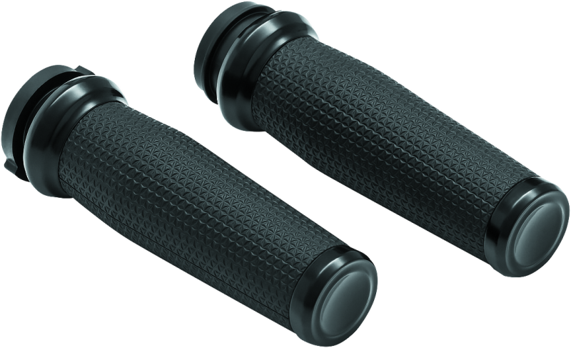 Kuryakyn Thresher Grips Throttle-By-Wire Black Grips Kuryakyn