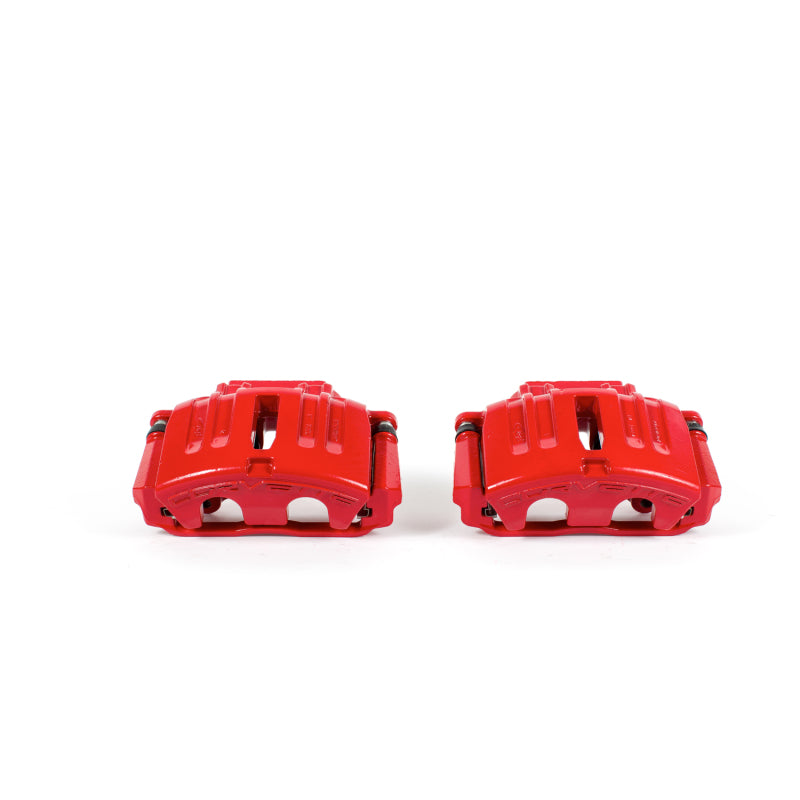 Power Stop 05-13 Chevrolet Corvette Front Red Calipers w/Brackets - Pair Brake Calipers - Perf PowerStop