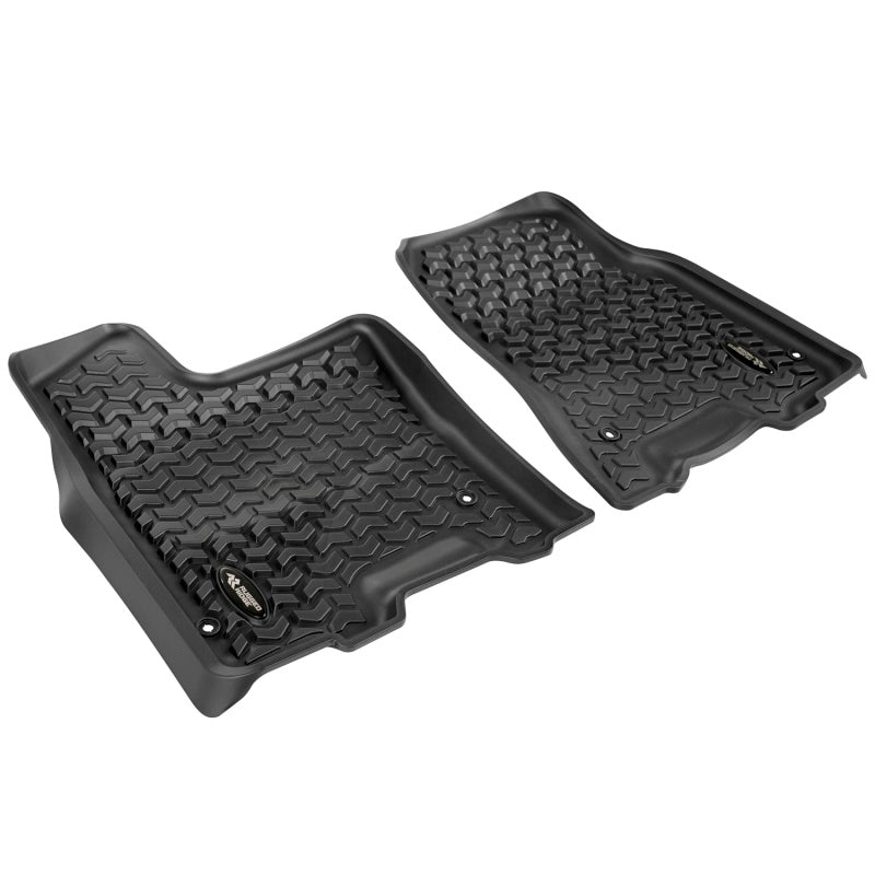 Rugged Ridge Floor Liner Set Front Pair Black 19 RAM 1500 Floor Mats - Rubber Rugged Ridge