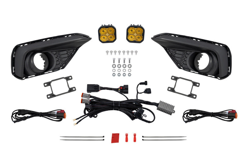 Diode Dynamics 2028 Ford Mustang EcoBoost SS3 Add-On Fog Lamp Kit Yellow Pro Light Bars & Cubes Diode Dynamics
