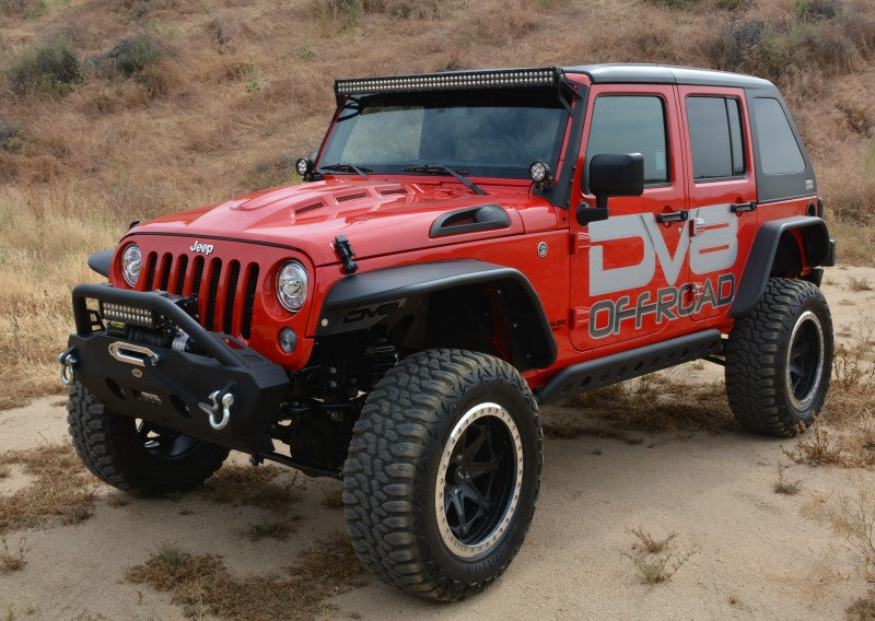 DV8 Offroad 07-18 Jeep Wrangler JK Metal Heat Dispersion Hood - Primer Black Hoods DV8 Offroad