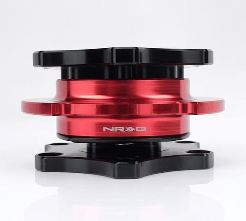 NRG Quick Release SFI SPEC 42.1 - Shinny Black Body / Red Shinny Ring Quick Release Adapters NRG