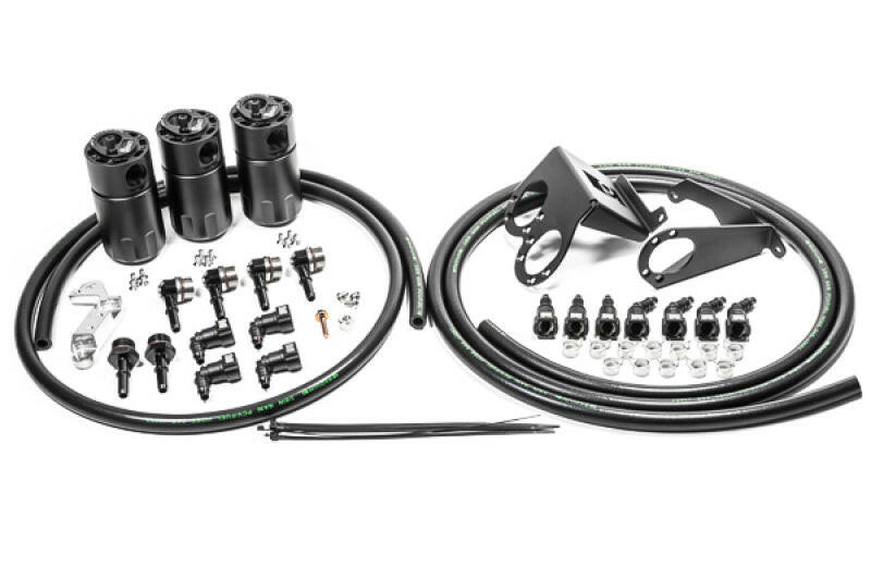 Radium 14-19 Chevrolet Corvette LT1 CCV Fluid Lock Triple Catch Can Kit Oil Catch Cans Radium Engineering