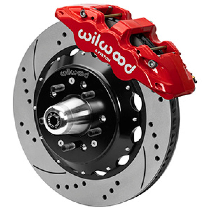 Wilwood Aero6R/ST Front Big Brake Kit 14in D/S Red Powder Coat 79-88 Chevrolet Monte Carlo Big Brake Kits Wilwood