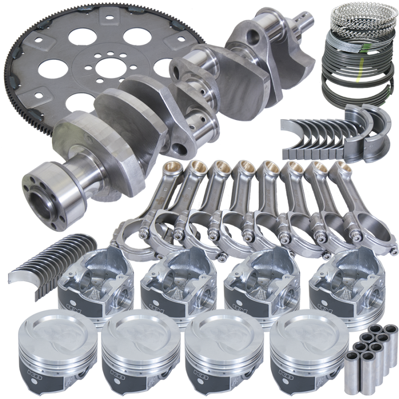 Eagle Chevy 350 1Pc 3.750in Crank 5.700in I-Beam Rod 4.060in Pistons 168 Tooth FP Balanced Assembly Rotating Assemblies Eagle